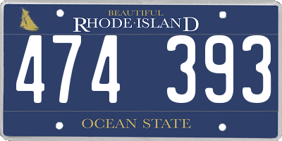 RI license plate 474393