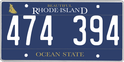 RI license plate 474394