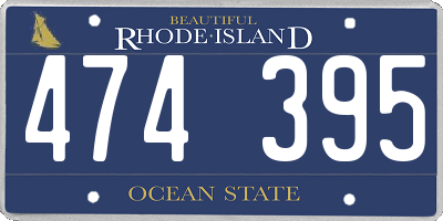 RI license plate 474395