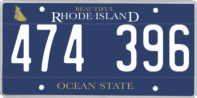 RI license plate 474396