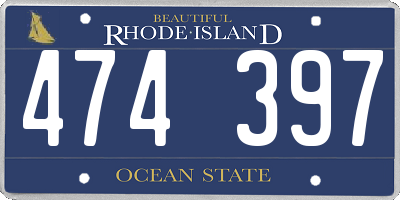 RI license plate 474397
