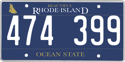 RI license plate 474399