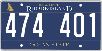 RI license plate 474401