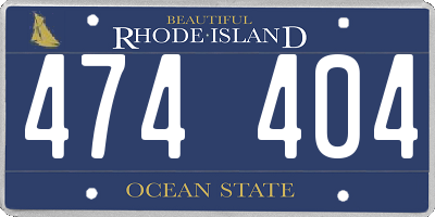 RI license plate 474404