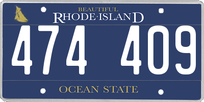 RI license plate 474409