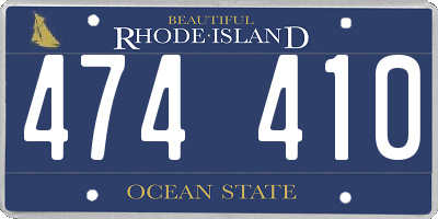 RI license plate 474410