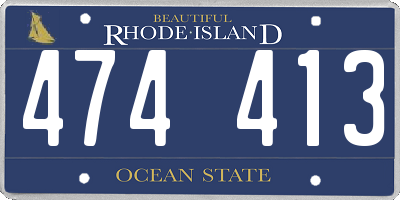 RI license plate 474413
