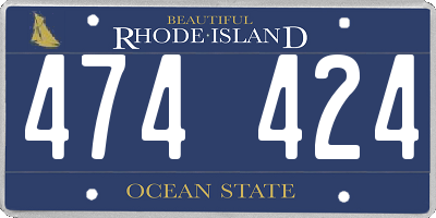 RI license plate 474424