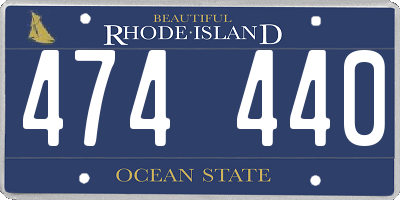 RI license plate 474440