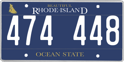 RI license plate 474448