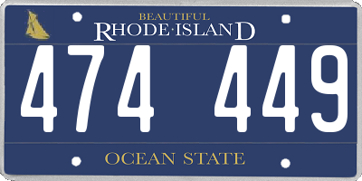 RI license plate 474449