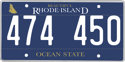 RI license plate 474450
