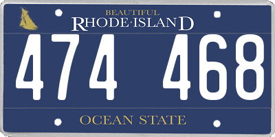 RI license plate 474468