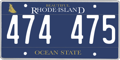 RI license plate 474475