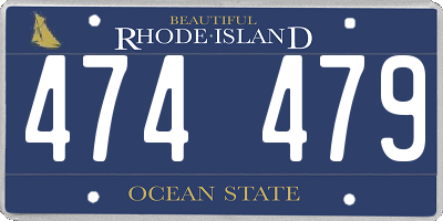 RI license plate 474479