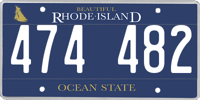 RI license plate 474482