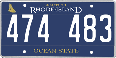 RI license plate 474483