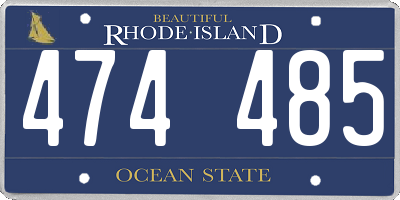 RI license plate 474485