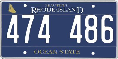 RI license plate 474486