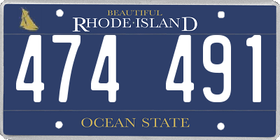RI license plate 474491