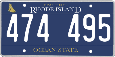 RI license plate 474495