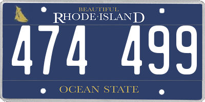 RI license plate 474499