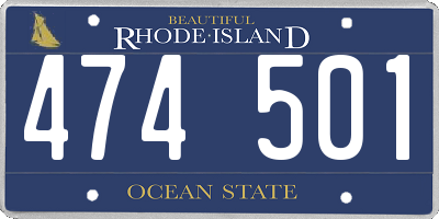 RI license plate 474501