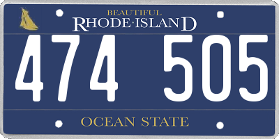RI license plate 474505