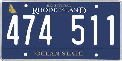 RI license plate 474511