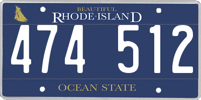 RI license plate 474512
