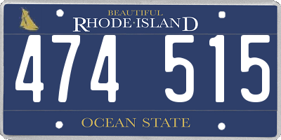 RI license plate 474515