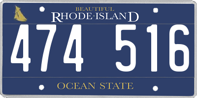 RI license plate 474516