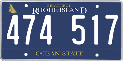 RI license plate 474517