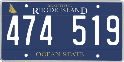 RI license plate 474519