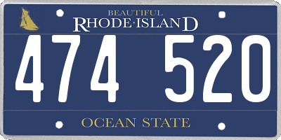 RI license plate 474520