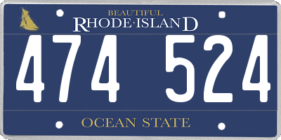 RI license plate 474524