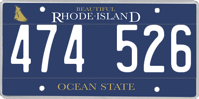 RI license plate 474526