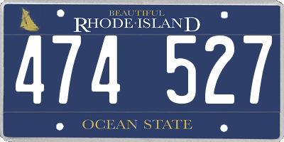 RI license plate 474527