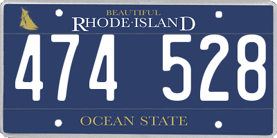 RI license plate 474528