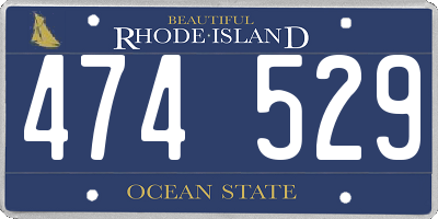 RI license plate 474529
