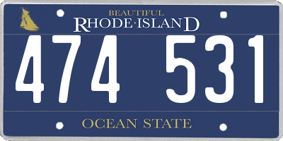 RI license plate 474531
