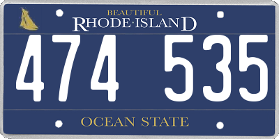RI license plate 474535