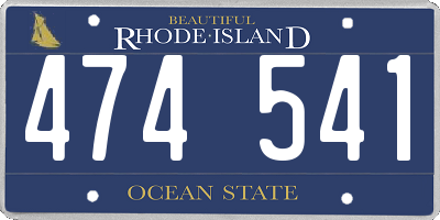 RI license plate 474541
