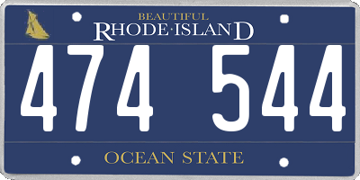 RI license plate 474544