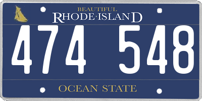 RI license plate 474548
