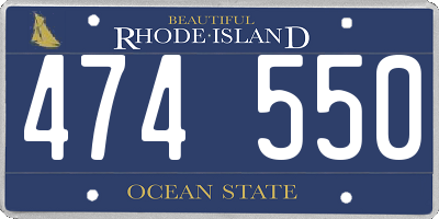 RI license plate 474550