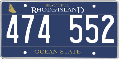 RI license plate 474552