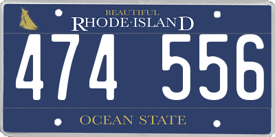 RI license plate 474556