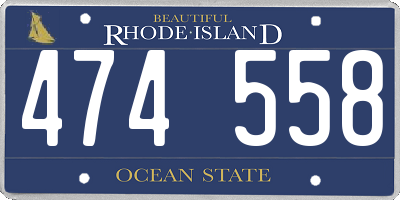 RI license plate 474558