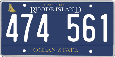 RI license plate 474561